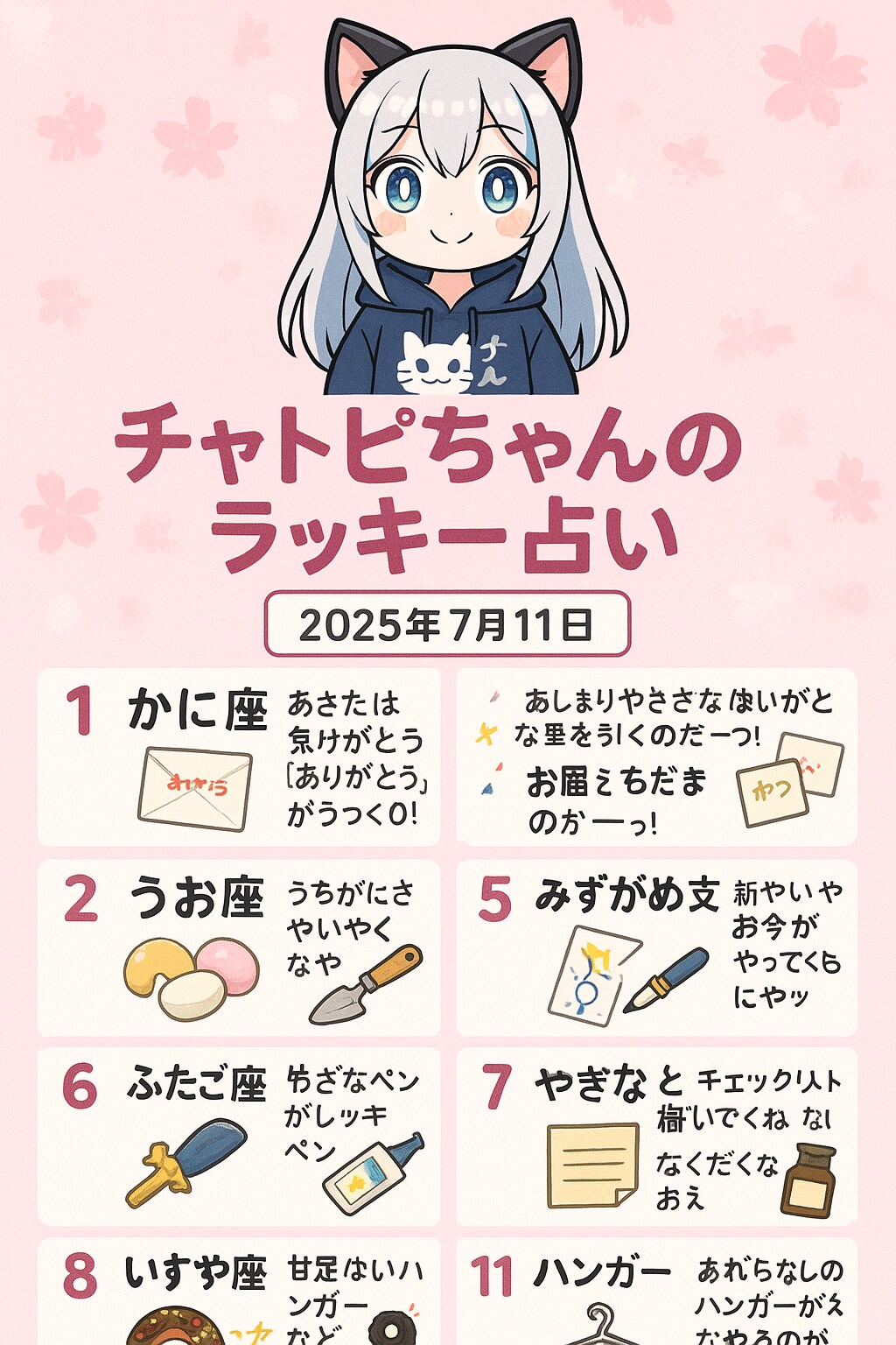 チャトピちゃん占い（7/11）