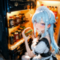 【リクエスト】スーパーメイドさん　夜中のハンバーガー　３ 5枚目