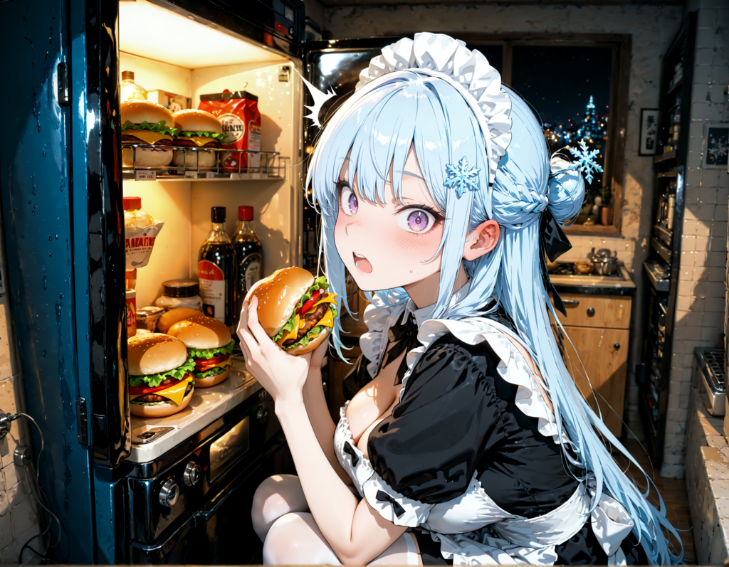 【リクエスト】スーパーメイドさん　夜中のハンバーガー　３