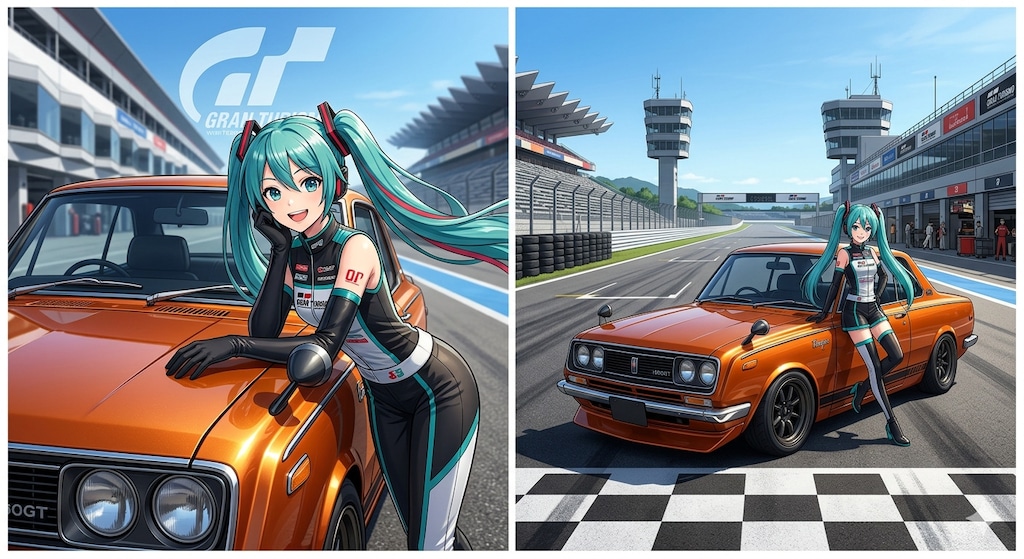 初音ミクと1600GT