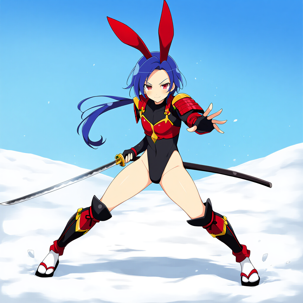 うさ耳バニー服男の娘侍様