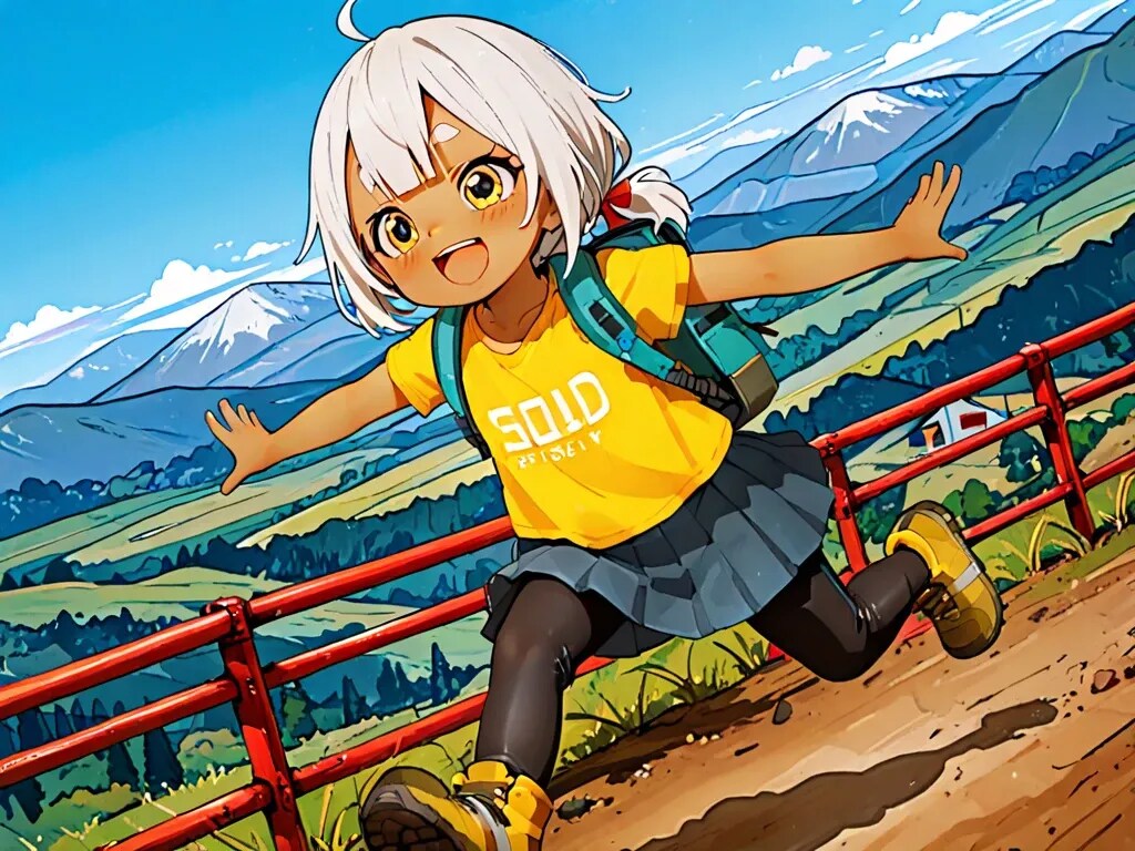 麻呂眉ちゃん登山フォトダイアリー | の人気AIイラスト・グラビア