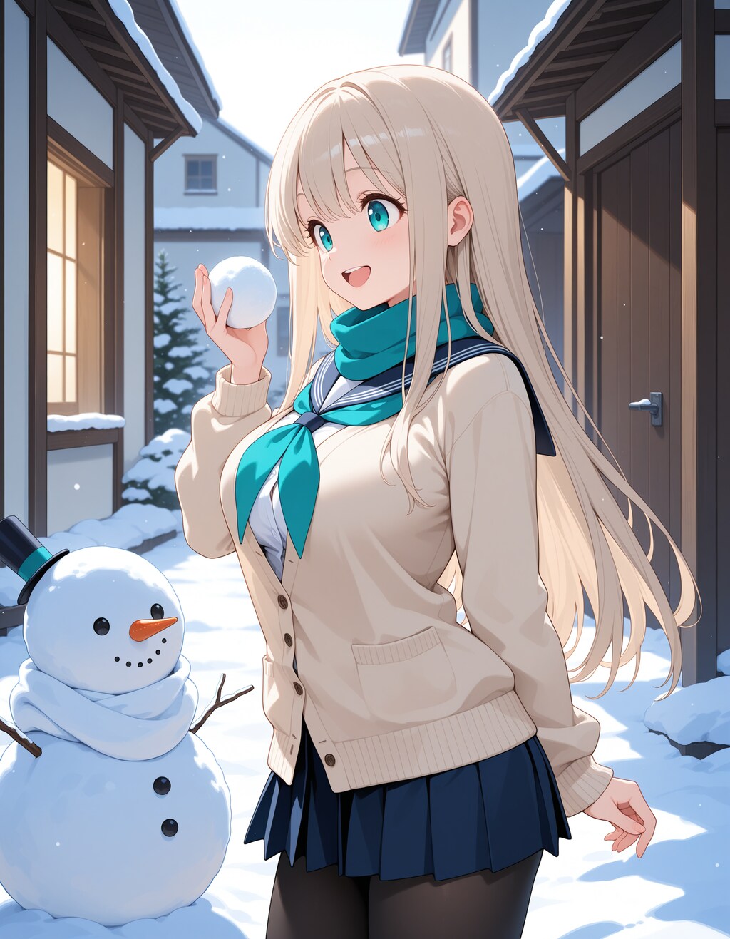 雪が綺麗な朝