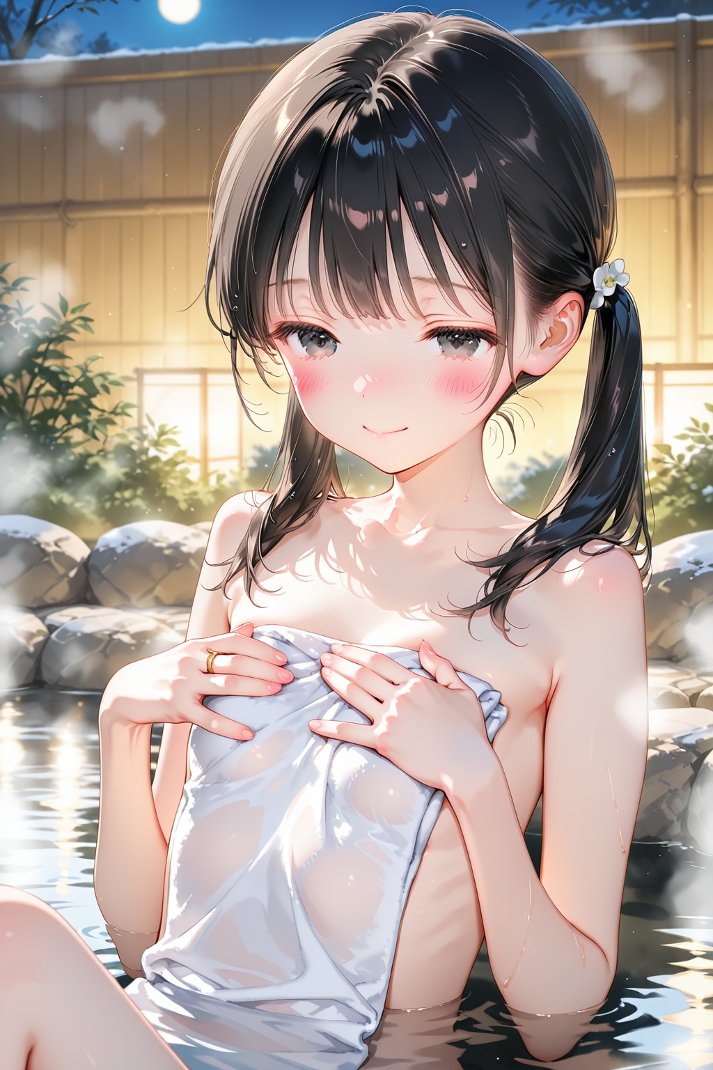 今日は源泉かけ流し温泉の日なんだって♪　気持ち〜ね♡