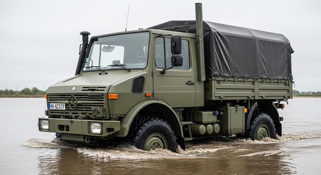 ウニモグ川渡り