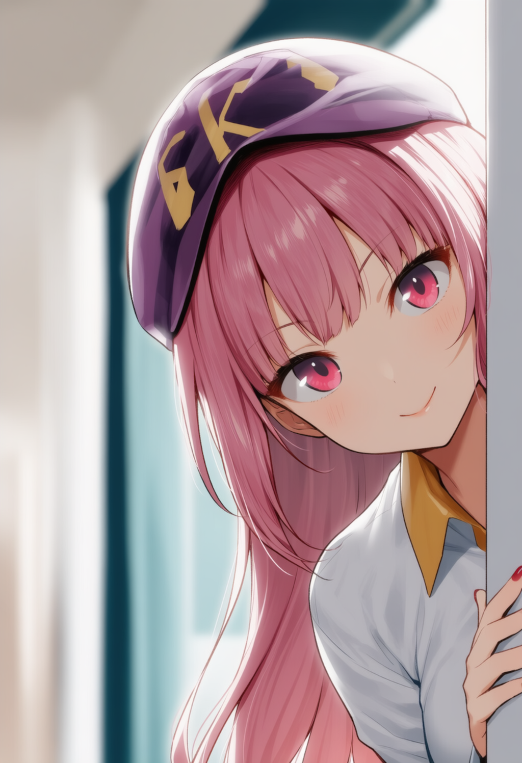 カリちゃんが物陰からジッと見つめているだけ