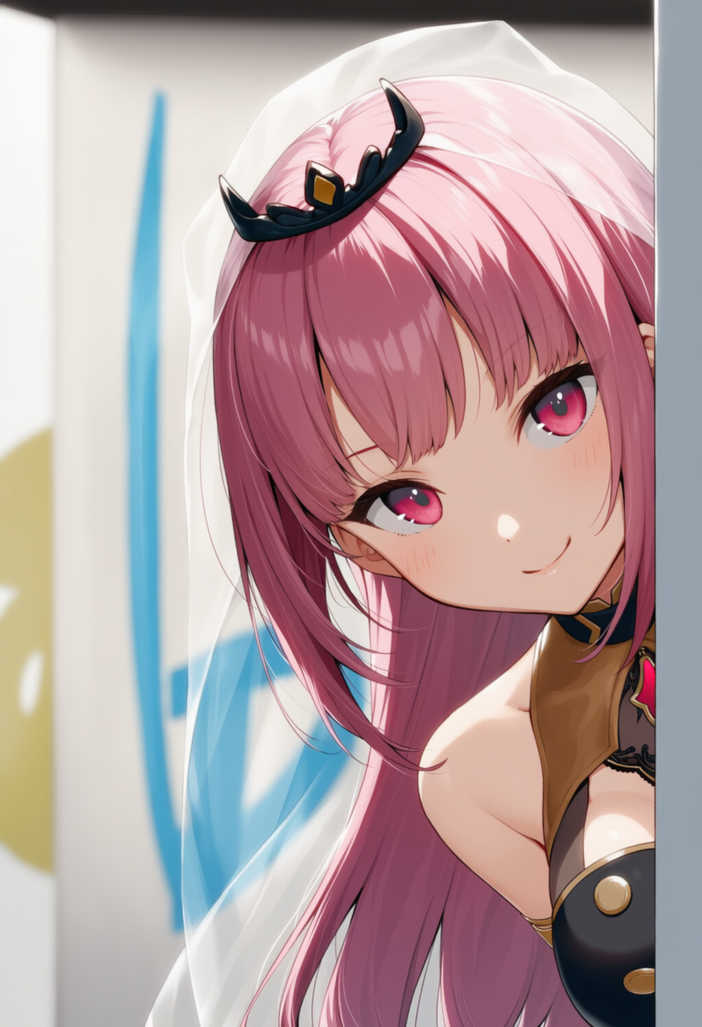 カリちゃんが物陰からジッと見つめているだけ