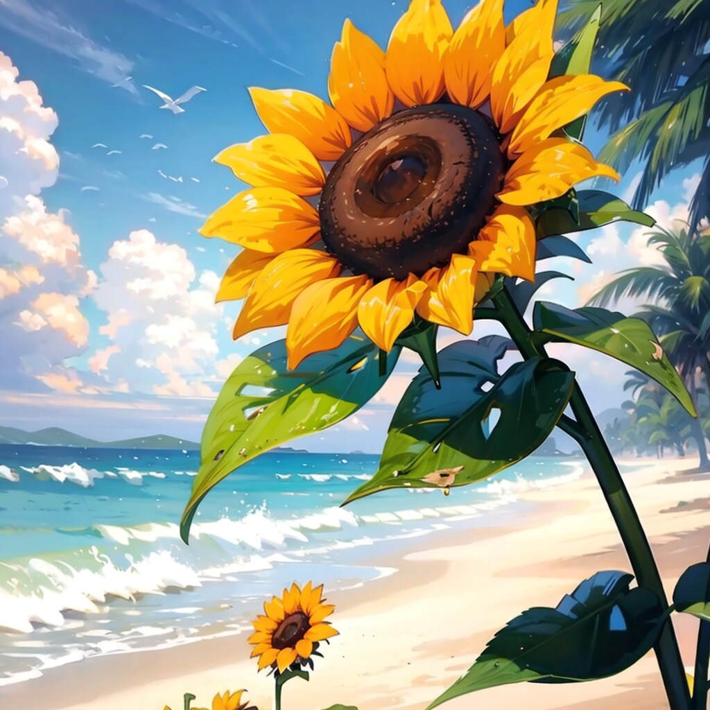 日本語生成：ひまわり（トパーズ）