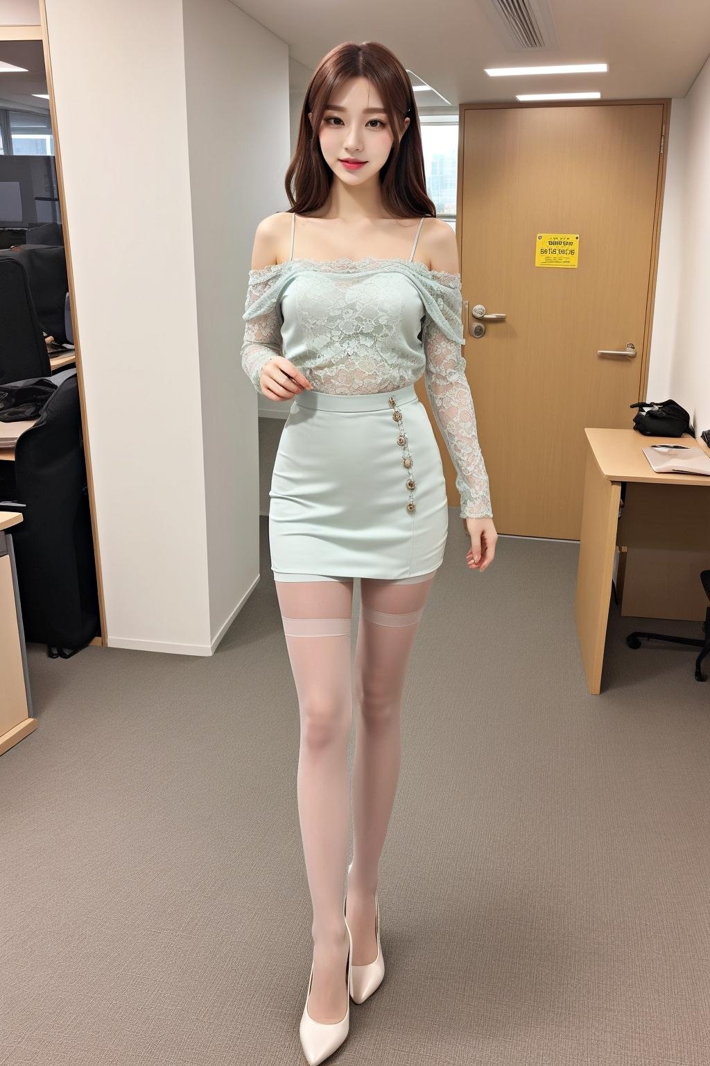派手な格好で職場に来る美脚オンナ part6