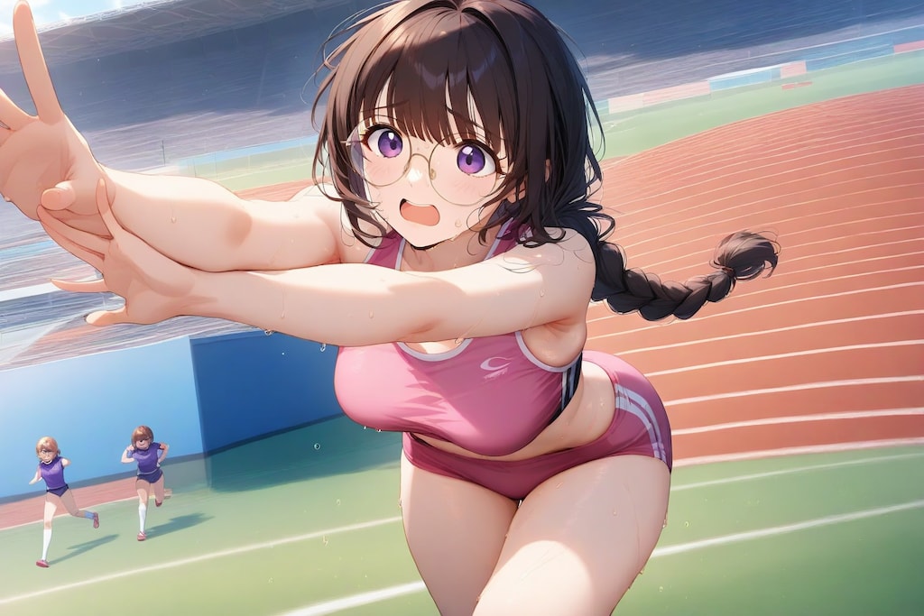 リレーでバトンをぶん投げてしまった委員長ちゃん