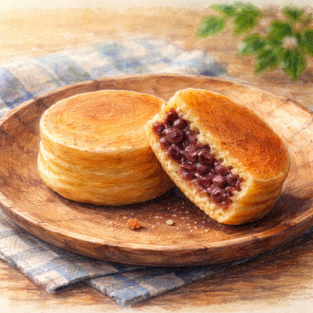 例の丸い和菓子のパステル画 | の人気AIイラスト・グラビア