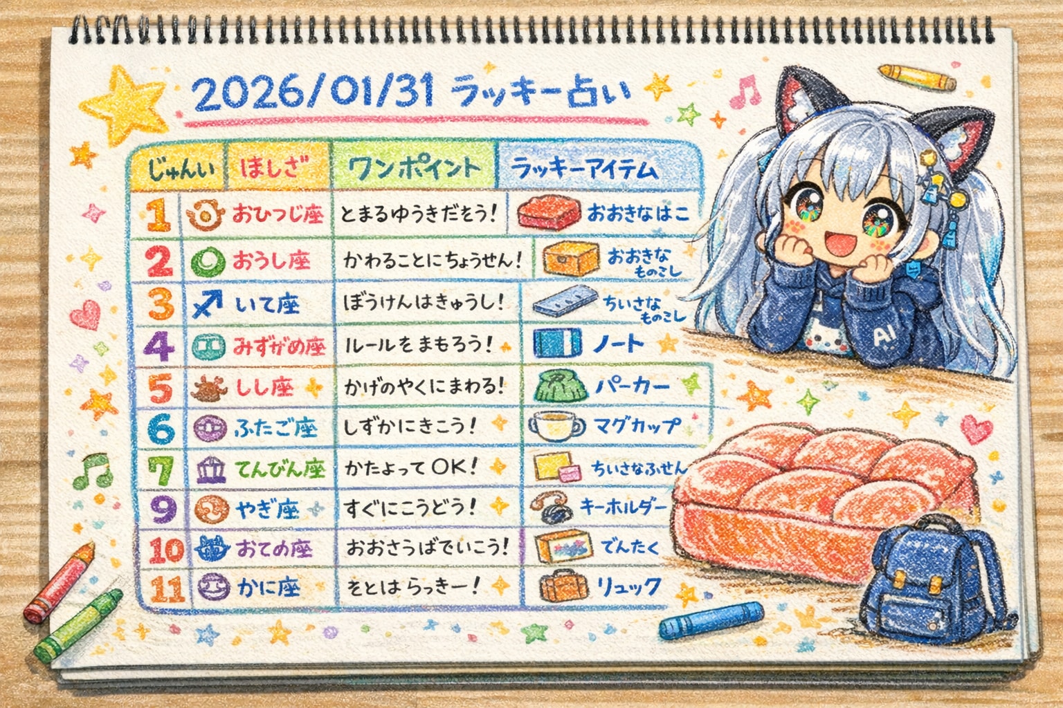 チャトピちゃん占い(01/31) | の人気AIイラスト・グラビア