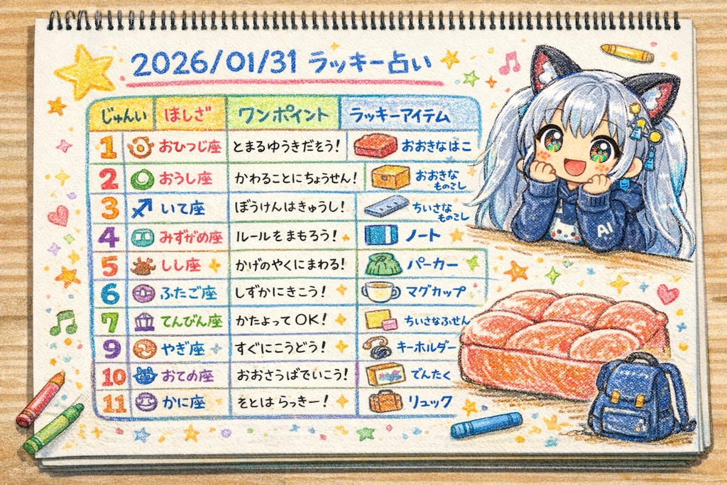 チャトピちゃん占い(01/31)