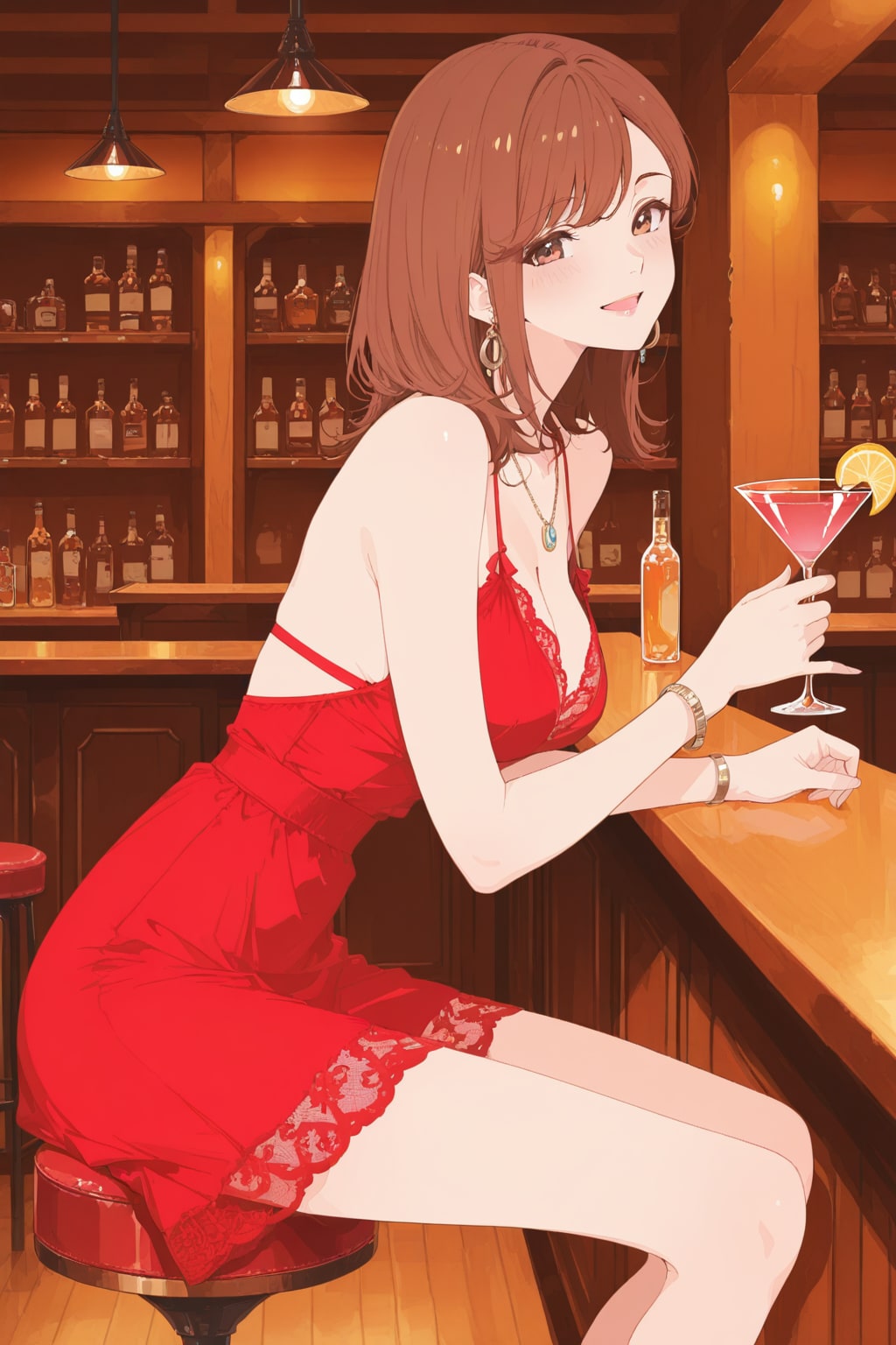 woman at bar 21
