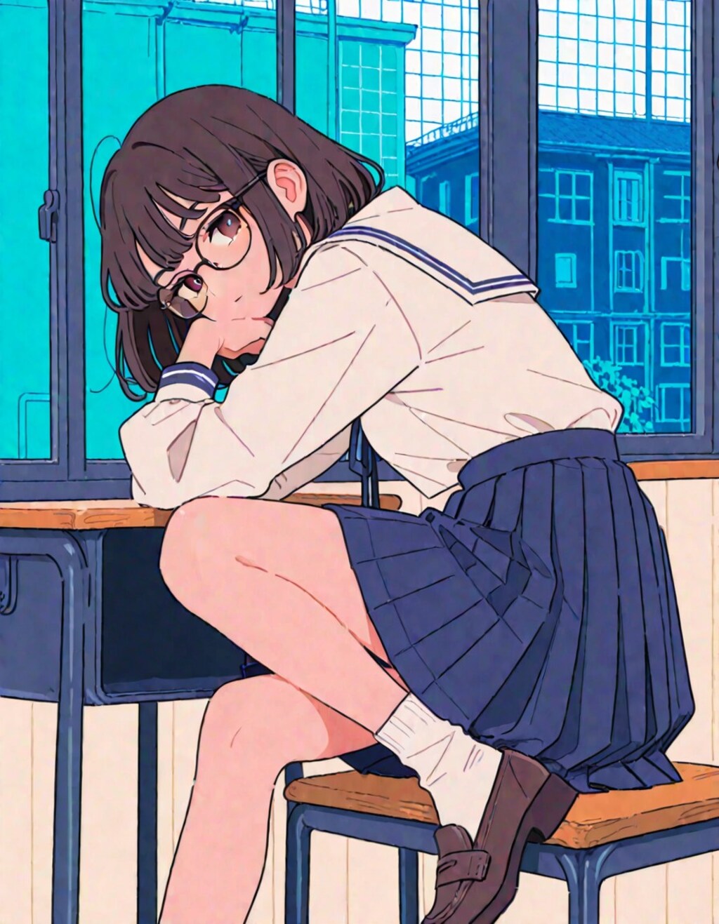 振り返るあの子