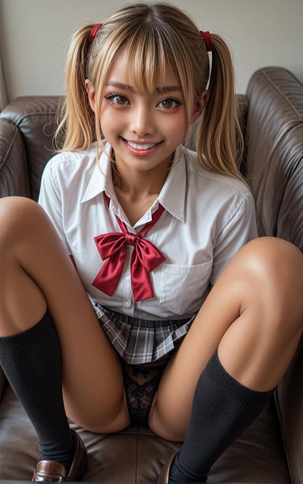 黒ギャルのパンチラ