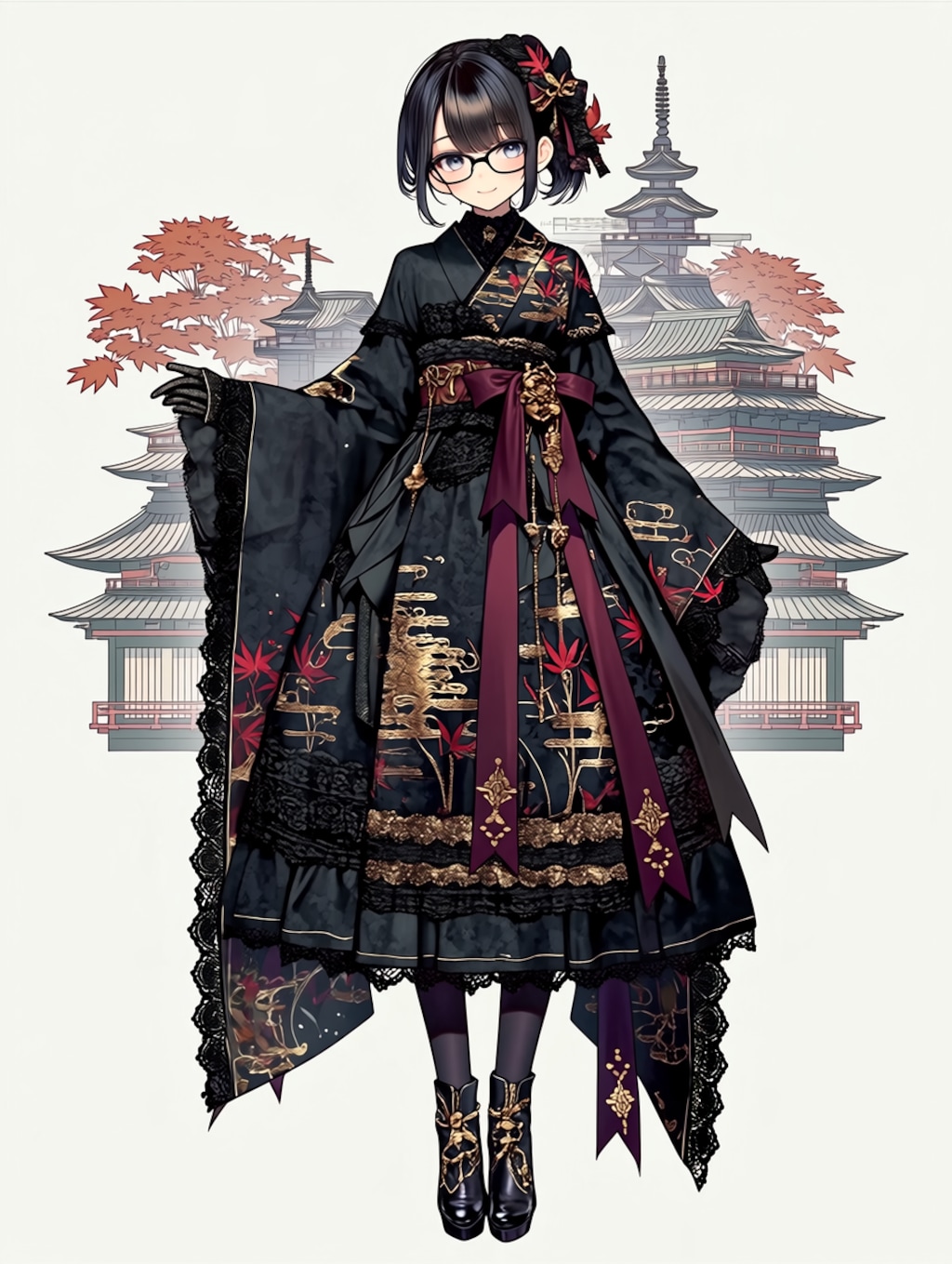 niji黒紅葉 〜和ゴス衣装〜