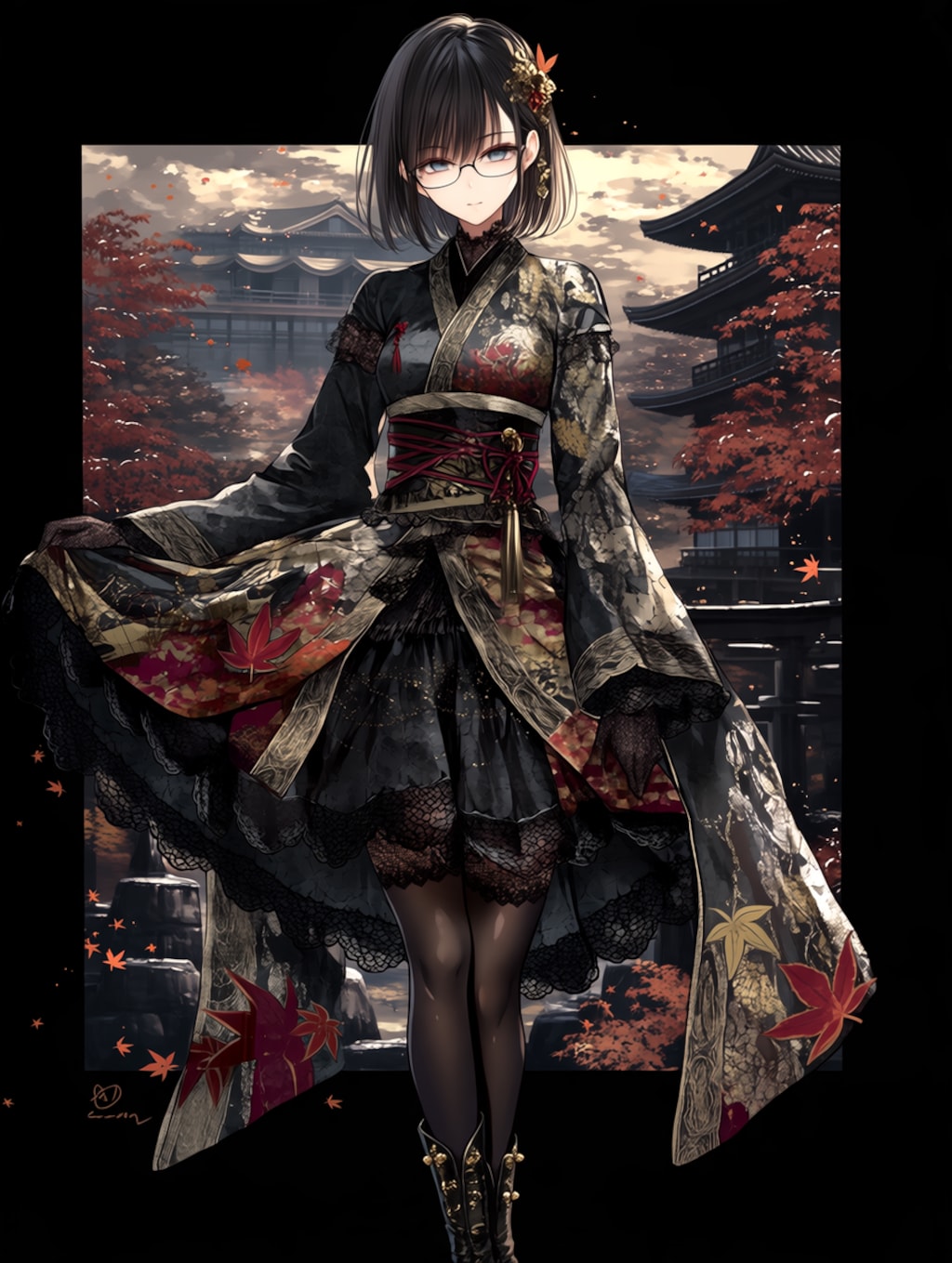 niji黒紅葉 〜和ゴス衣装〜