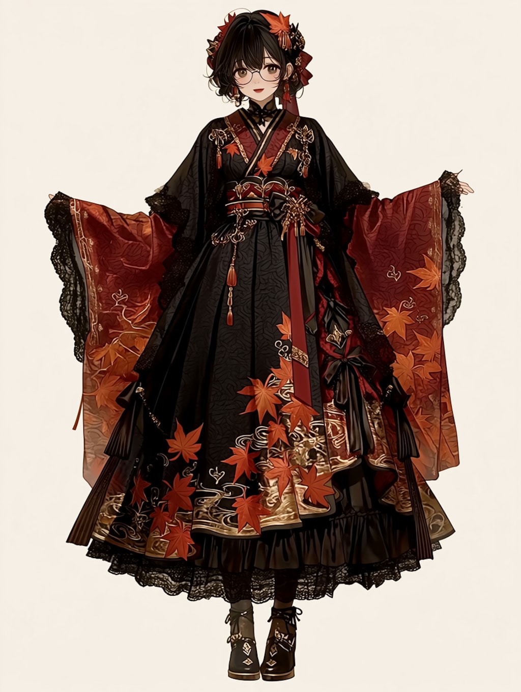 niji黒紅葉 〜和ゴス衣装〜