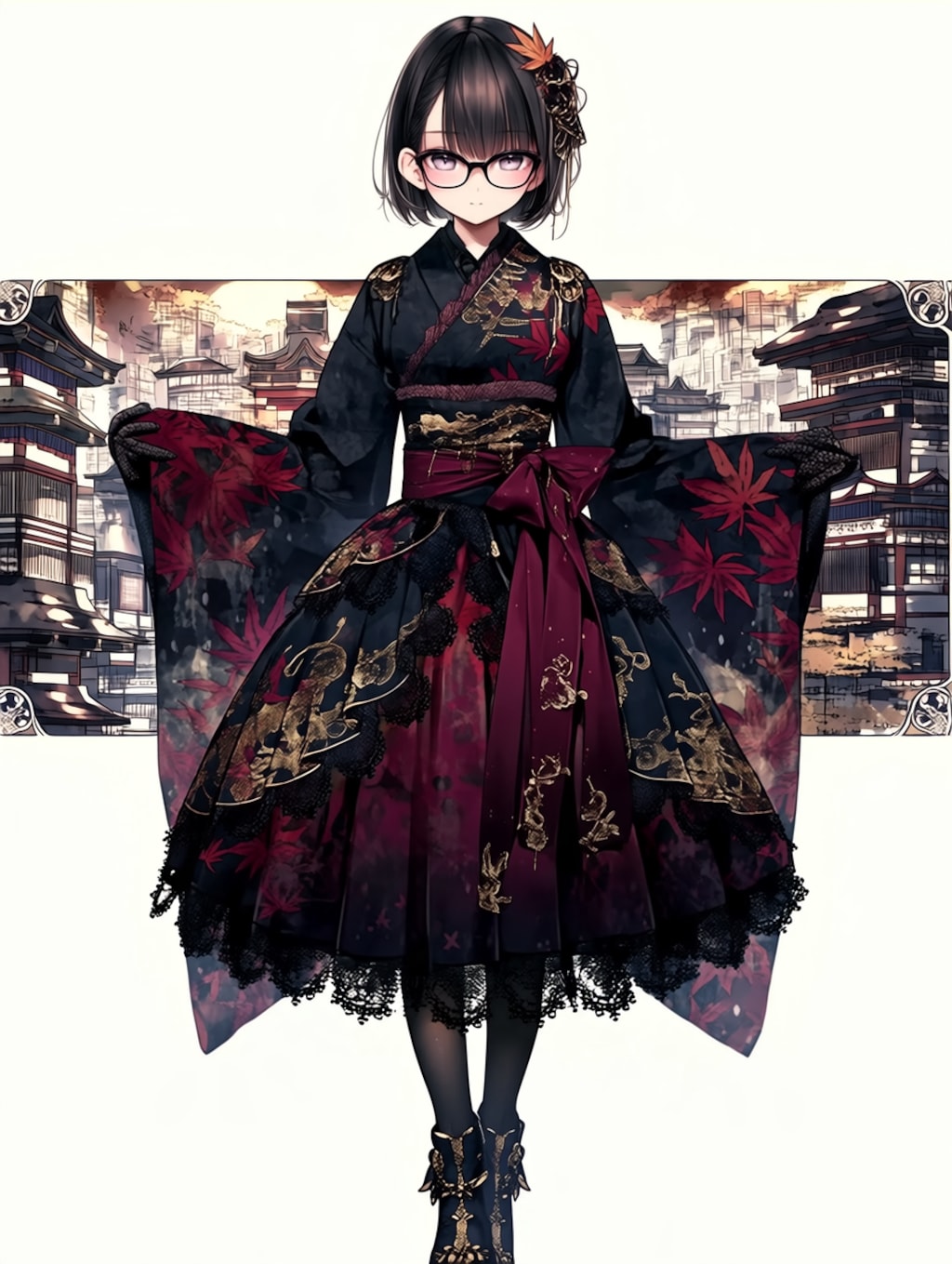 niji黒紅葉 〜和ゴス衣装〜