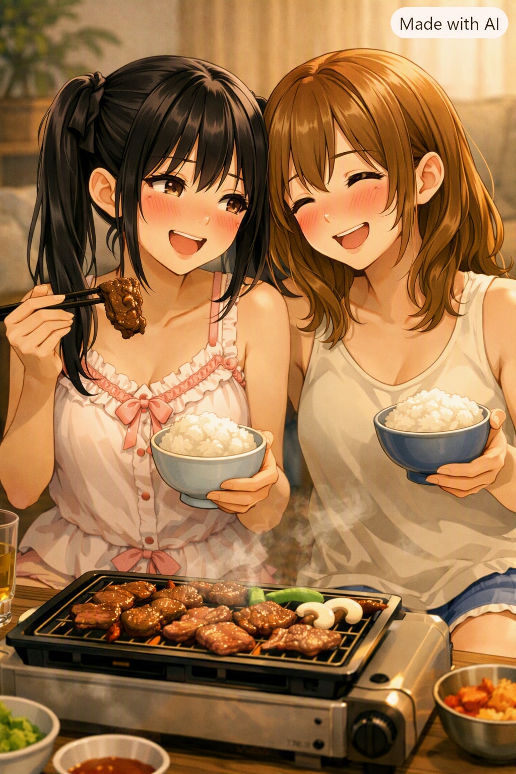 おうち焼肉（焼肉の日　02） | の人気AIイラスト・グラビア