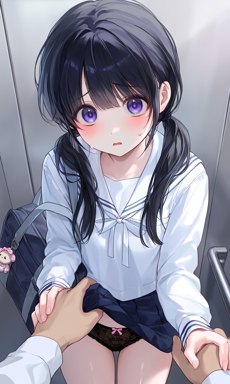たまたまエレベーターで一緒になった休み無しで働き続けた男の劣情をぶつけられ襲われちゃうJKちゃん