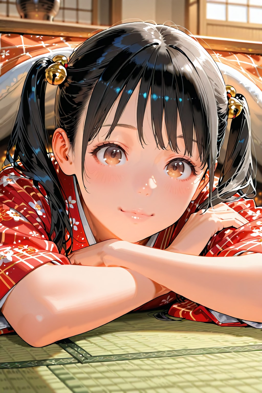 こたつでゴロリ。よいお年をお迎えくださ～い。 | の人気AIイラスト・グラビア