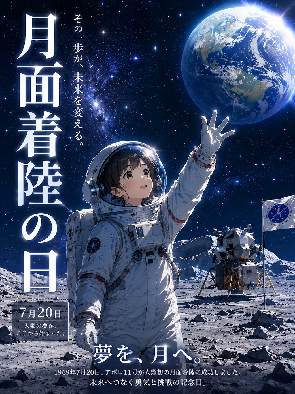 7月20日は月面着陸の日と聞いて…