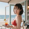 ビーチカフェの店員 7枚目