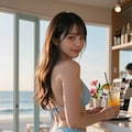ビーチカフェの店員 6枚目
