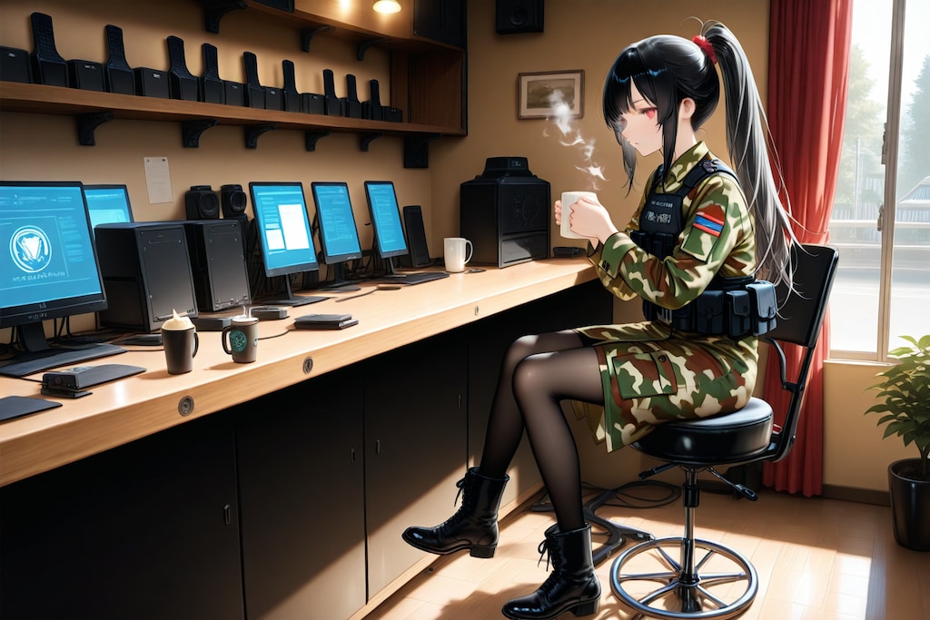 基地内のカフェ