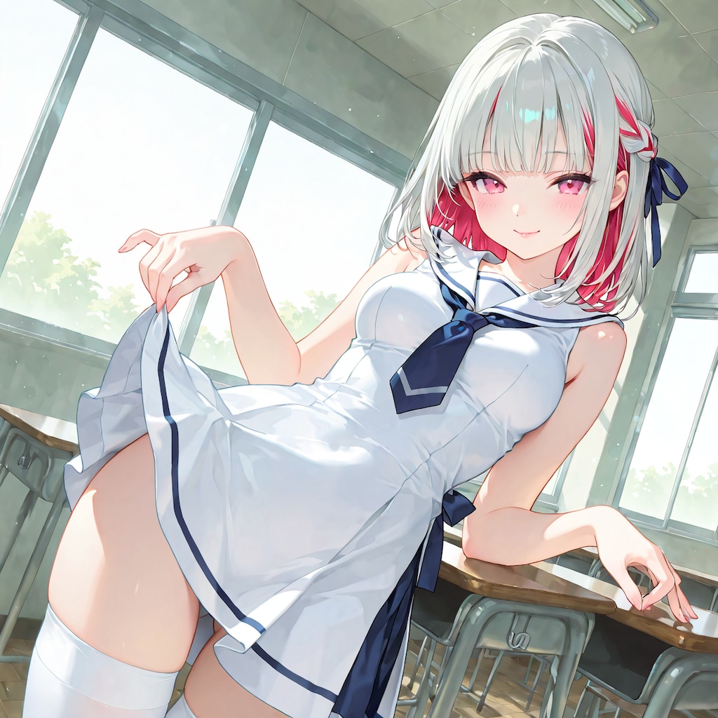 夏休みのインナーカラー