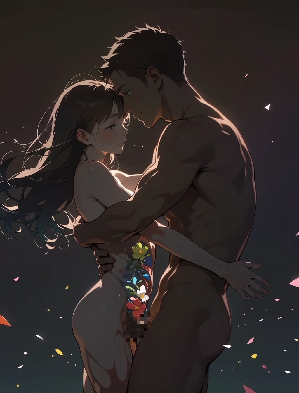 花と男女と