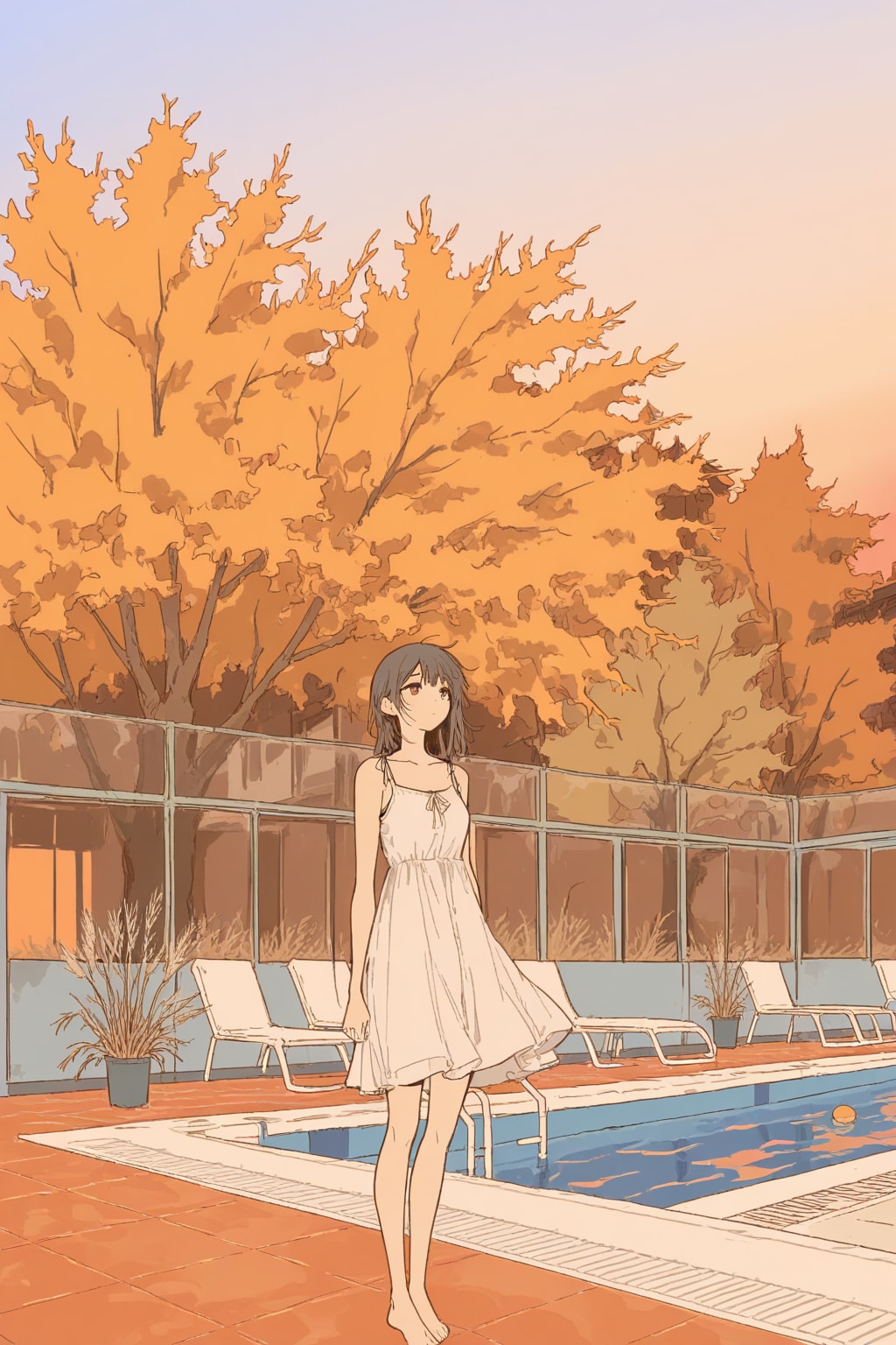 夏の終わりを認めたくない女の子