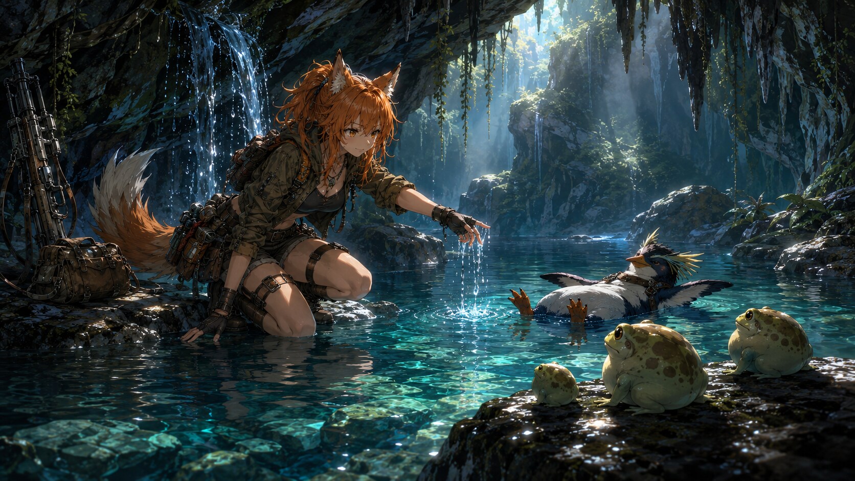 水辺でひと休み | の人気AIイラスト・グラビア