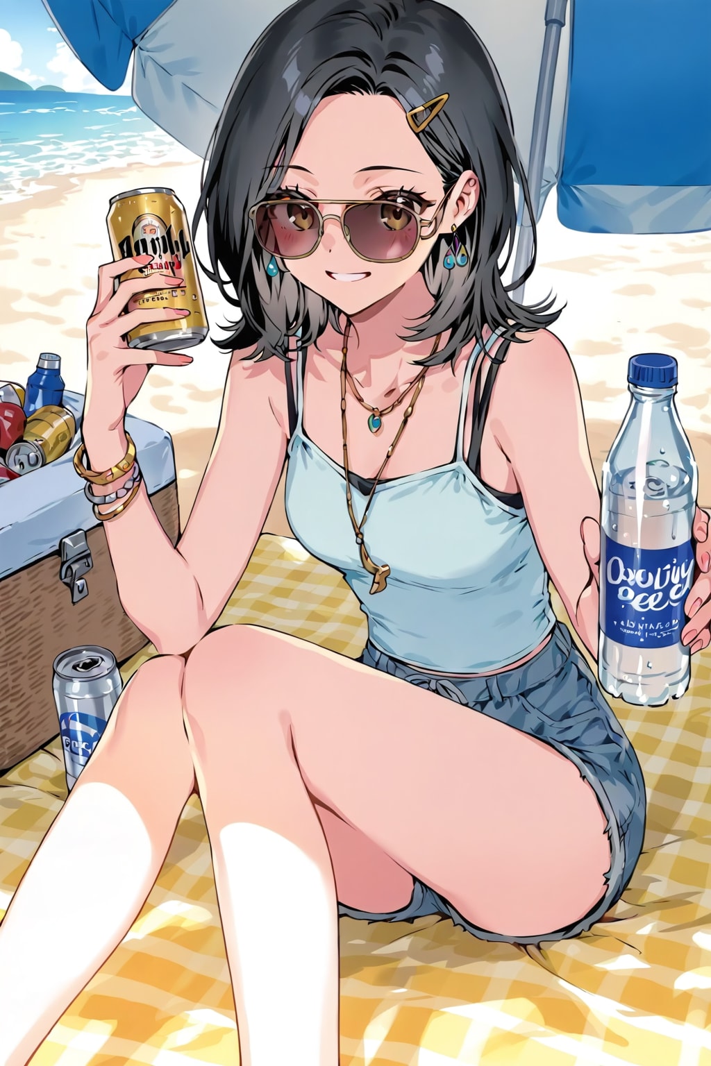 ビールを飲む女８