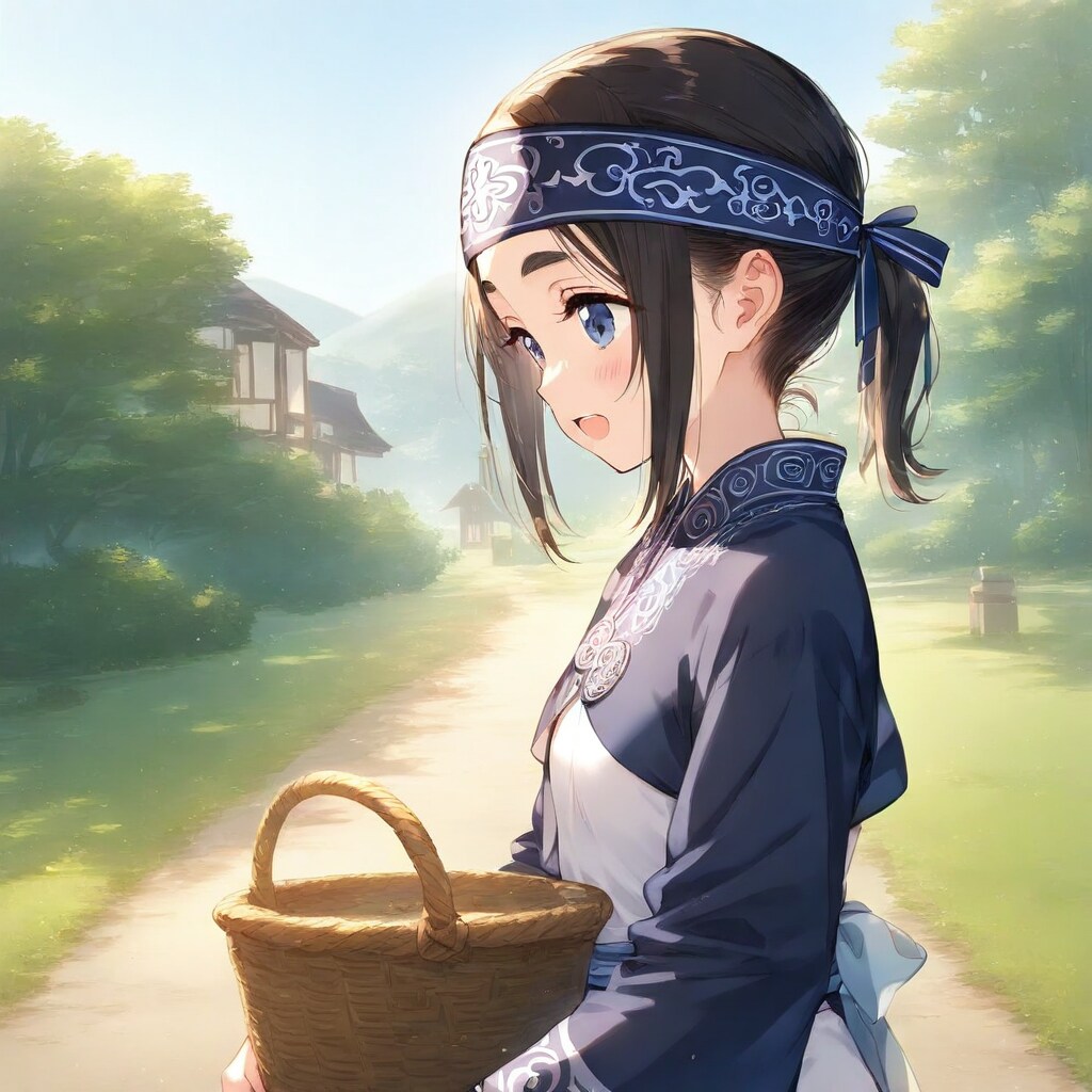 働き者のアイヌ少女