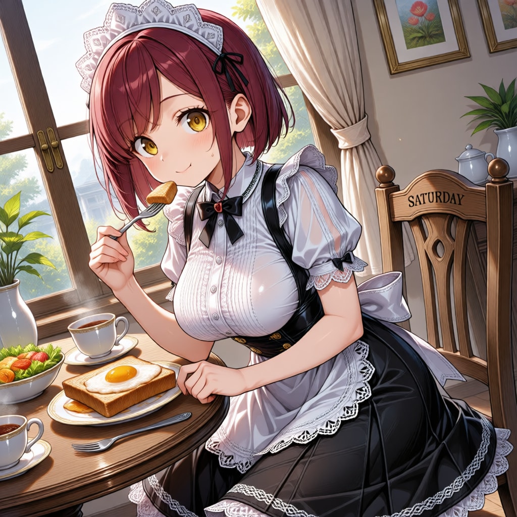 おはようございます（挨拶メイドの芽衣ちゃん）