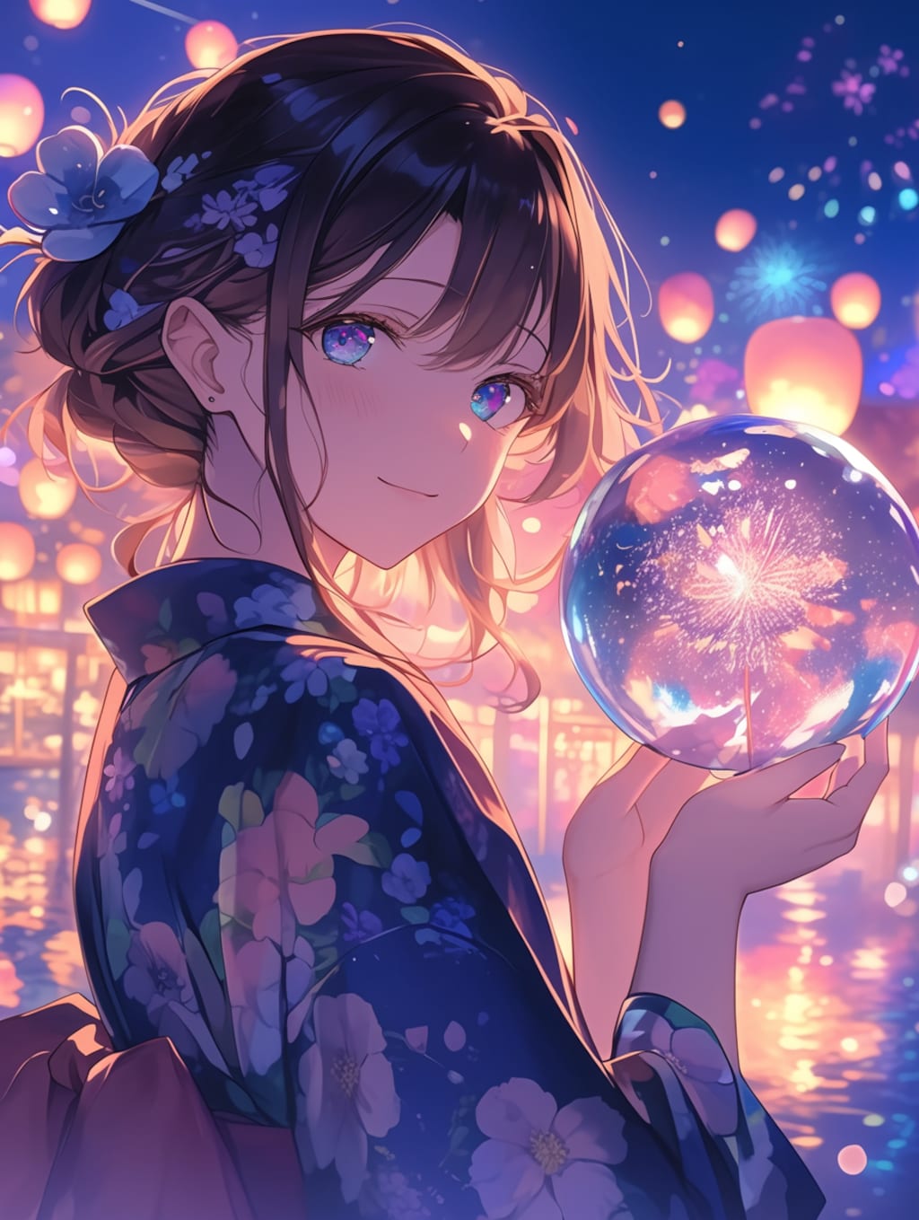 水風船の中の花火