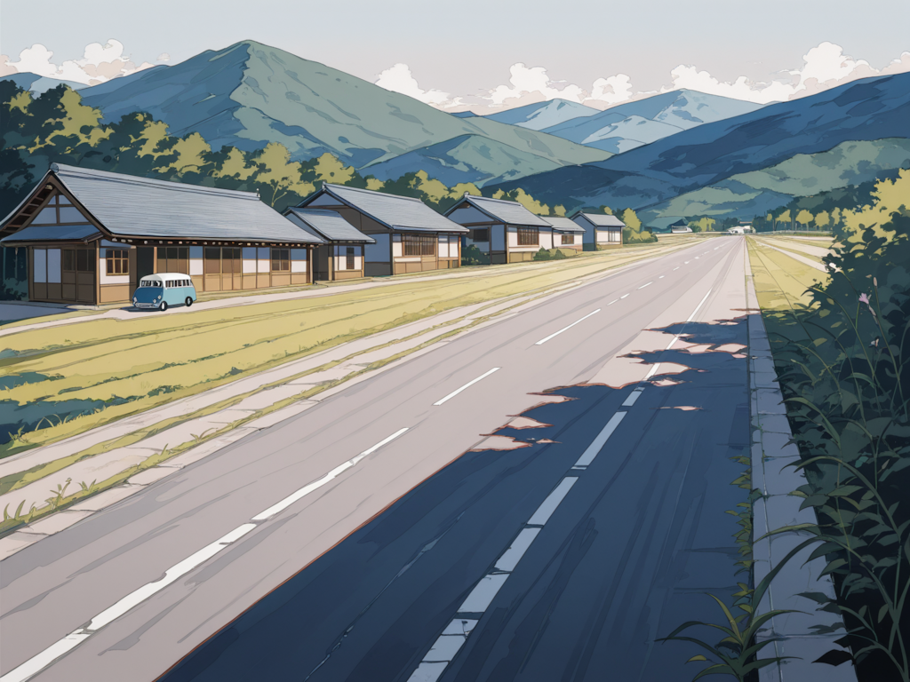 田舎のレトロバス