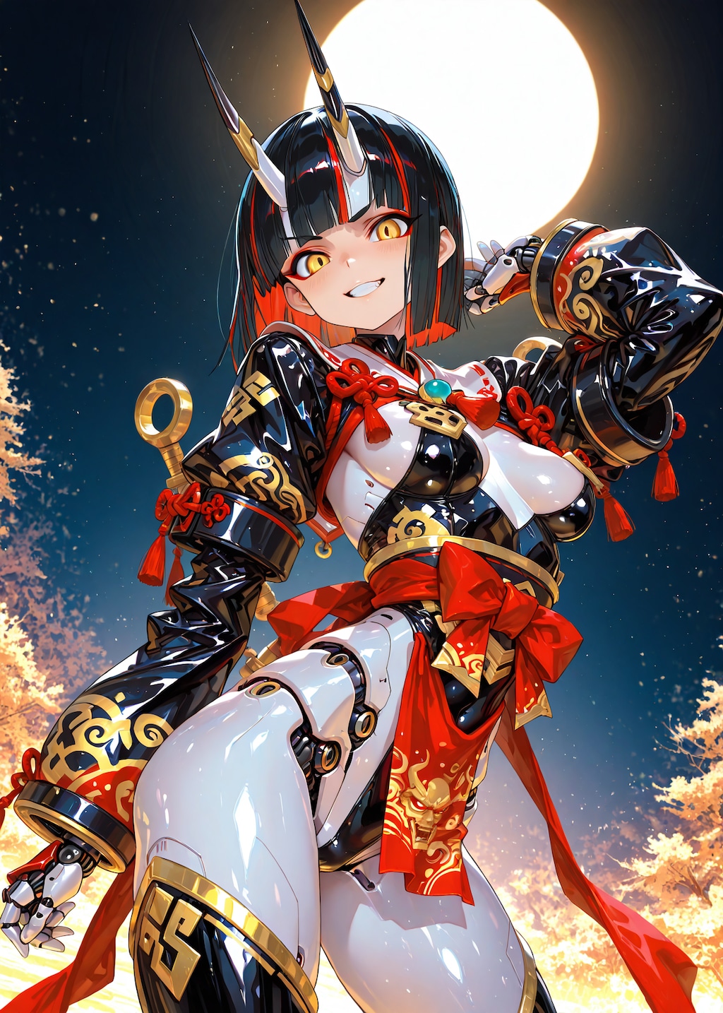 月下のサイバー鬼娘