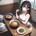 部屋でラーメン食べてるリナちゃん 2枚目