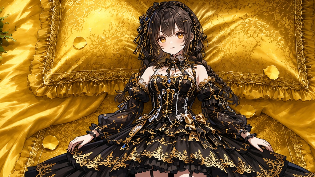 茶髪少女とドレス　その3