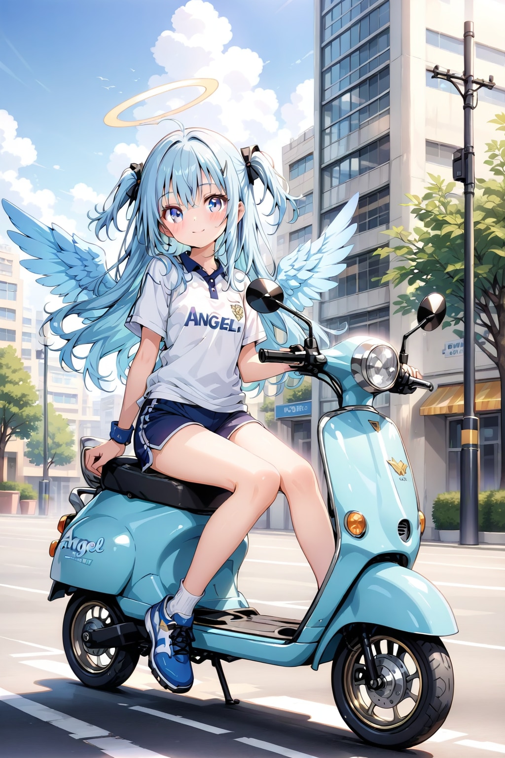 バイクに乗る天使少女_LARIMAR