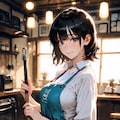 チャオ・リン、開店前のカフェで店番する世話焼き姉御の笑み 5枚目