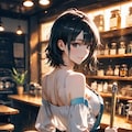 チャオ・リン、開店前のカフェで店番する世話焼き姉御の笑み 7枚目