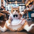 メイドカフェで働かされる猫 6枚目