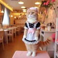メイドカフェで働かされる猫 3枚目