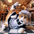 メイドカフェで働かされる猫 8枚目