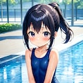 スク水ポニーテール少女 4枚目